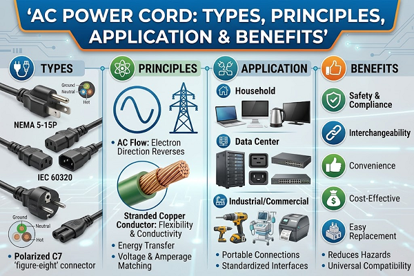 AC Power Cord: Types, Principles, Application and Benefits